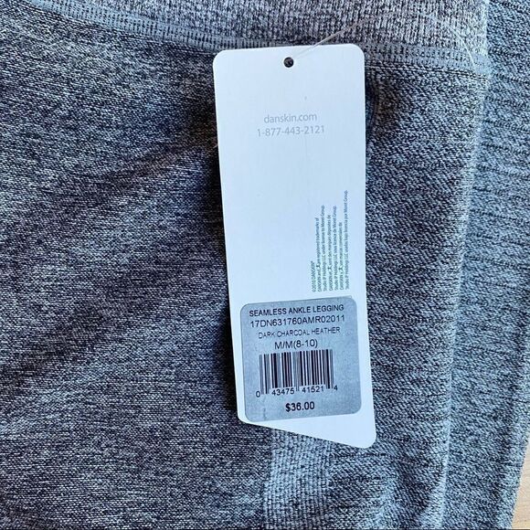 Danskin Leggings Seamless Ankle Gray Sz M NWT - Picture 4 of 5